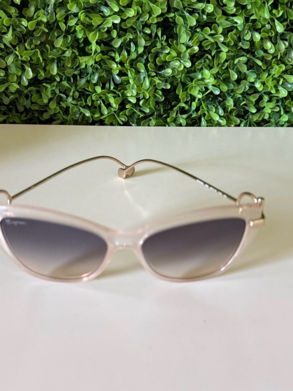 Salvatore Ferragamo Women's Beige Cat Eye Sunglasses - Picture 7 of 7